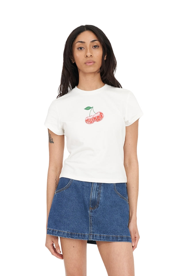 Mini Tee 185/Scarlet - Chalk