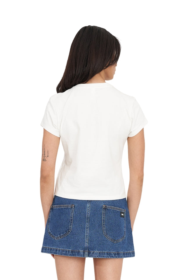 Mini Tee 185/Scarlet - Chalk