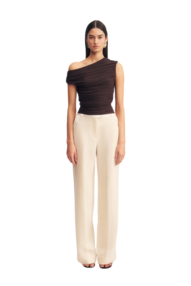 Mira Off Shoulder Top - Ganache