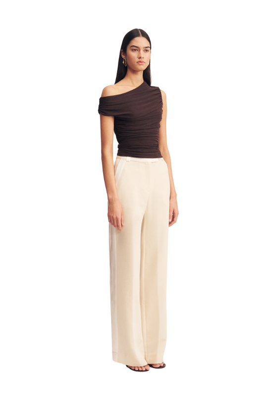 Mira Off Shoulder Top - Ganache