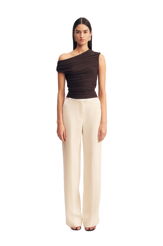 Mira Off Shoulder Top - Ganache