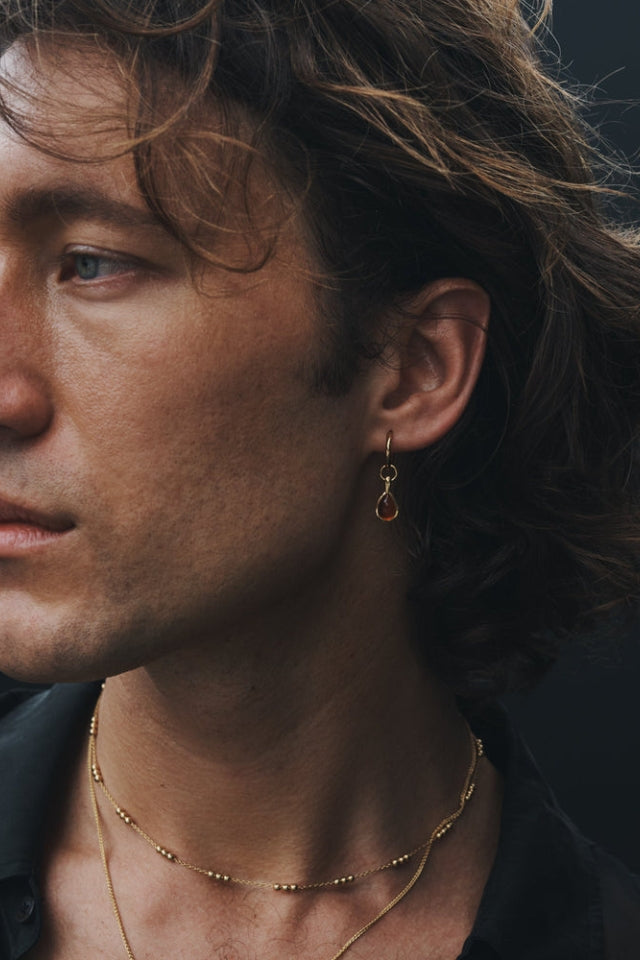 Mirren Earrings - Carnelian Gold Vermeil