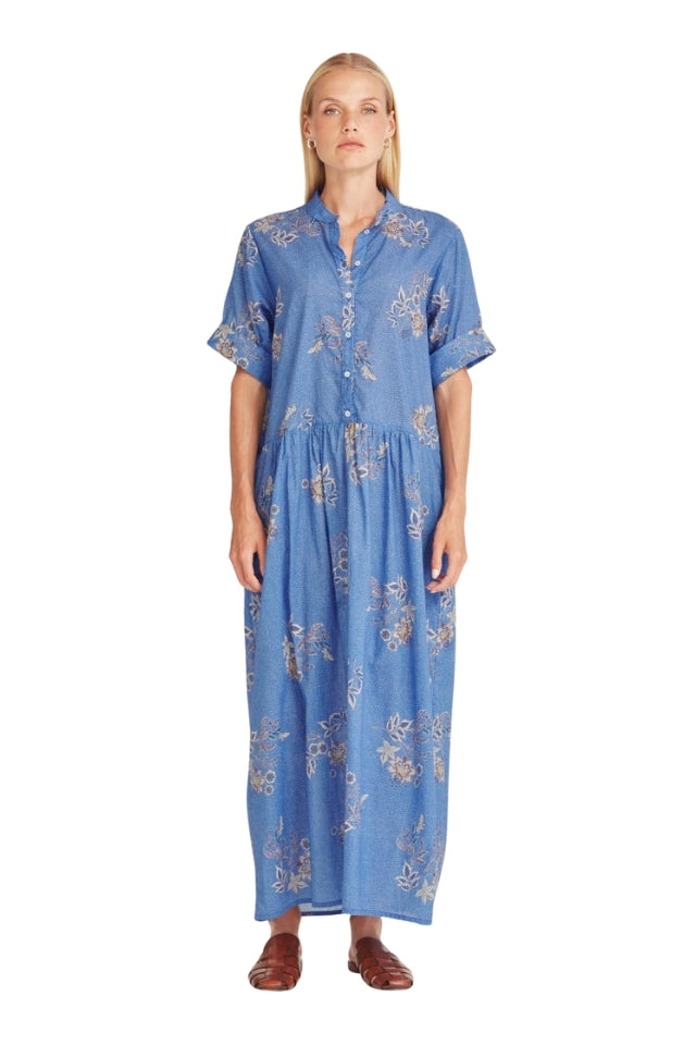 Monica Dress - Blue Print
