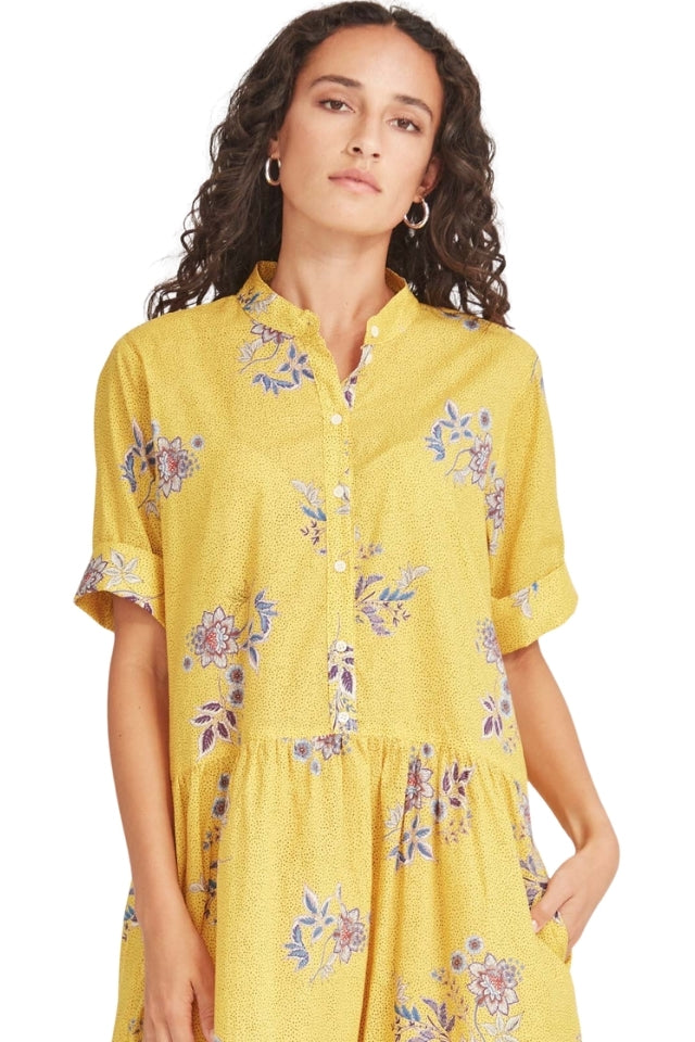 Monica Dress - Yellow Print