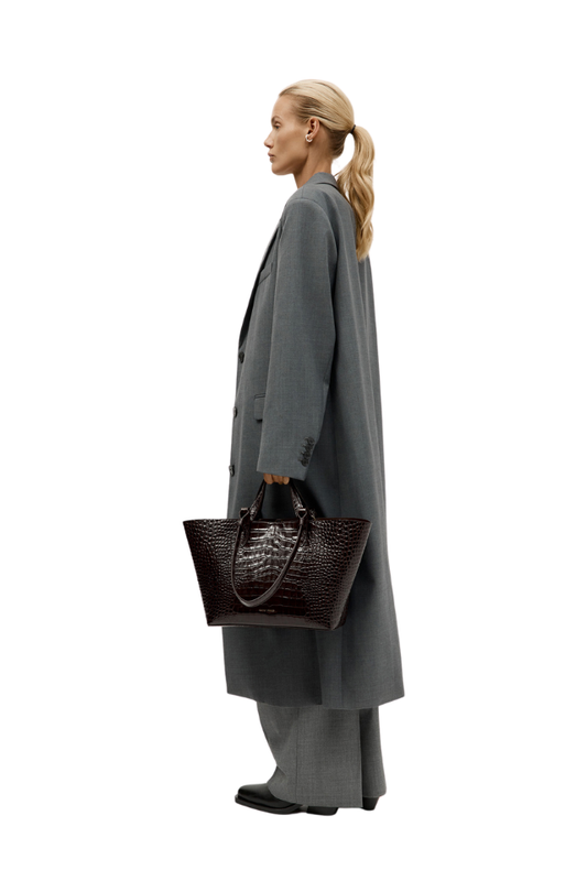 Mr Bandit Tote - Espresso Croc