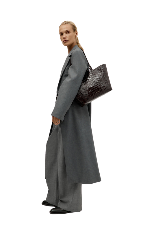 Mr Bandit Tote - Espresso Croc
