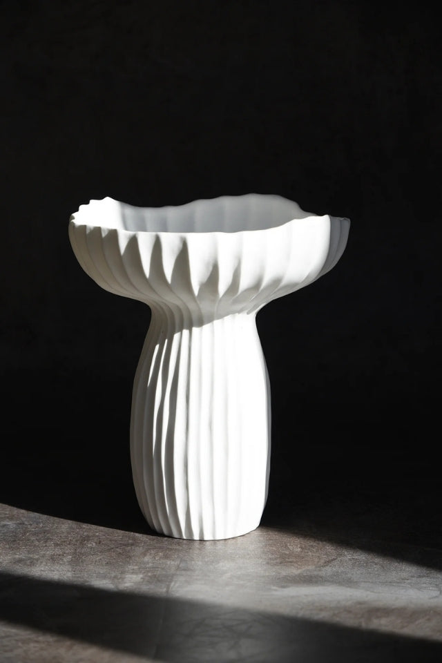 Mushroom Vase - White