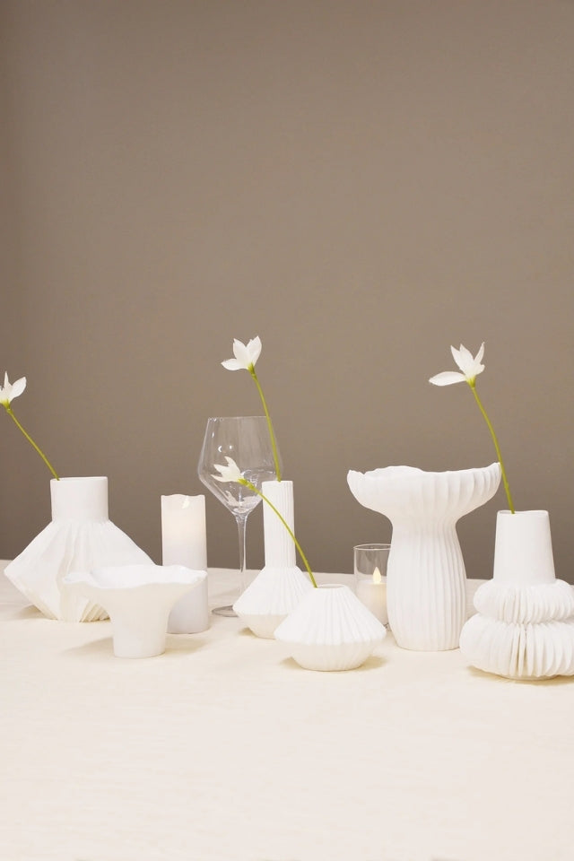 Mushroom Vase - White