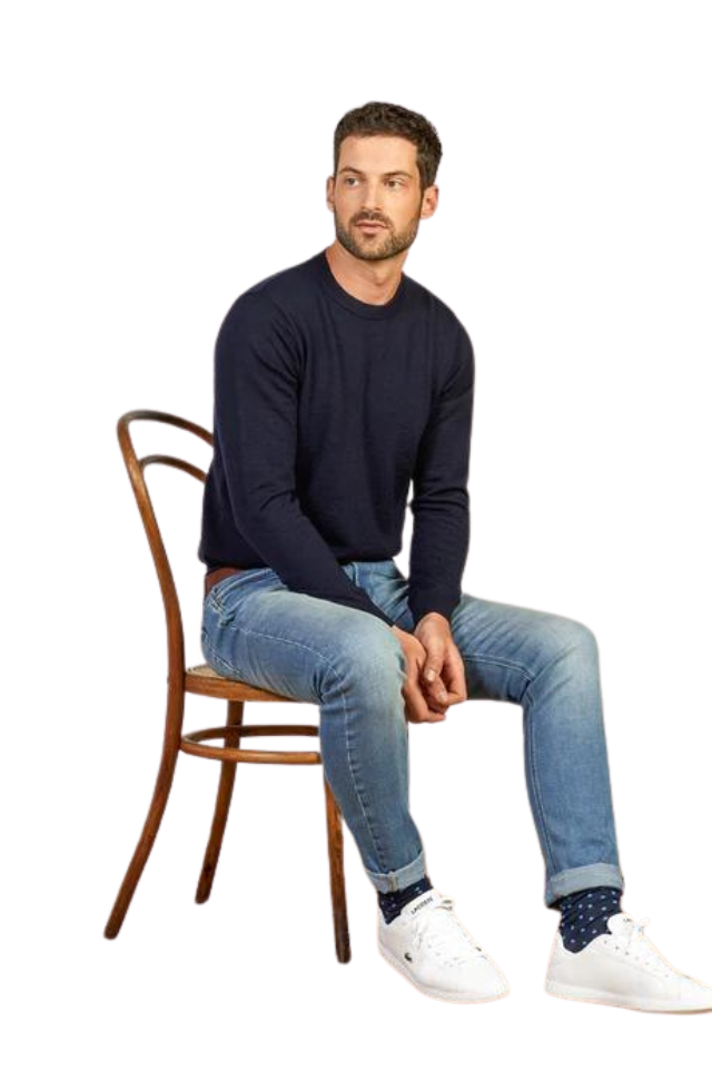 Naseby Navy Crew Neck Jersey