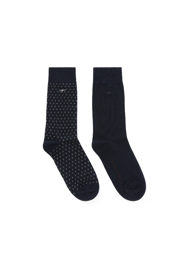 Nelson Polka Dot Sock - 2 Pack, Black/Cream