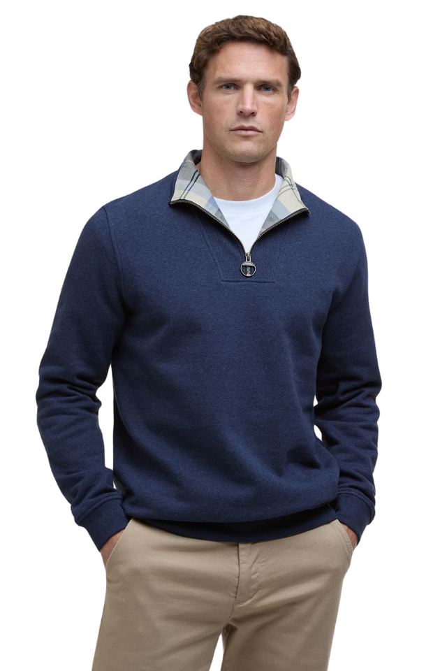 Nelson Half Zip Sweatshirt - Navy Marl