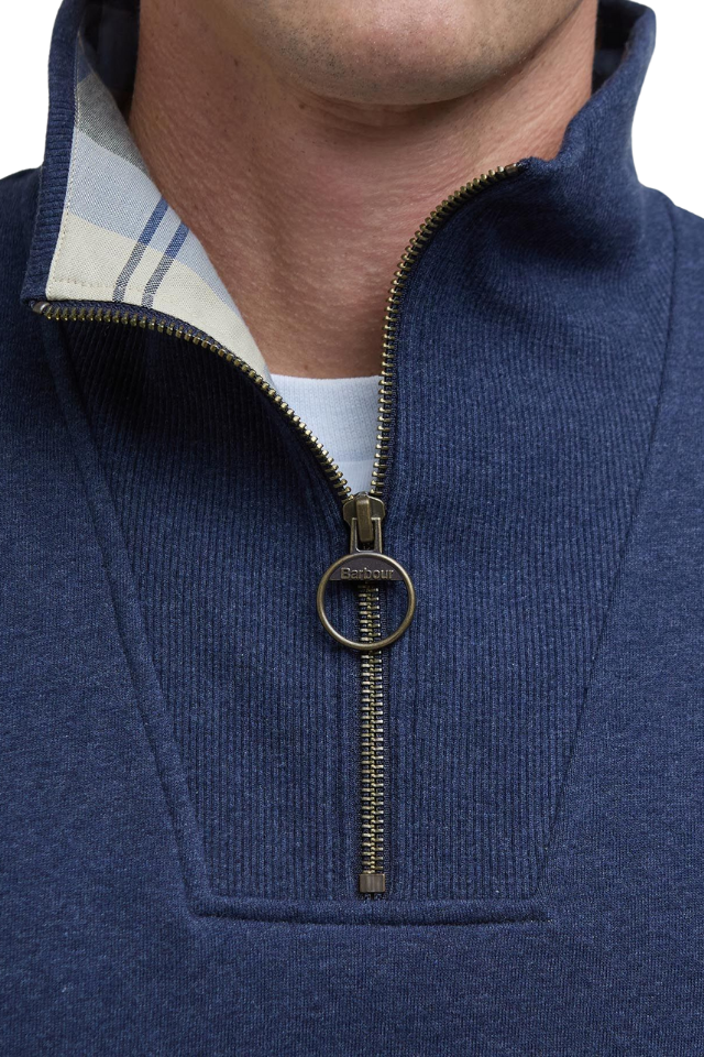 Nelson Half Zip Sweatshirt - Navy Marl