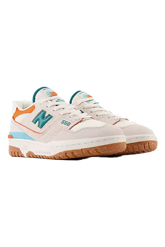 New Balance BBW550DA Women's 550 Sea Salt with Verdigris and Poppy