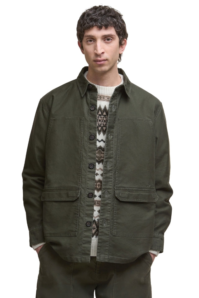 Newbirch OS Cotton Sateen Overshirt - Forest