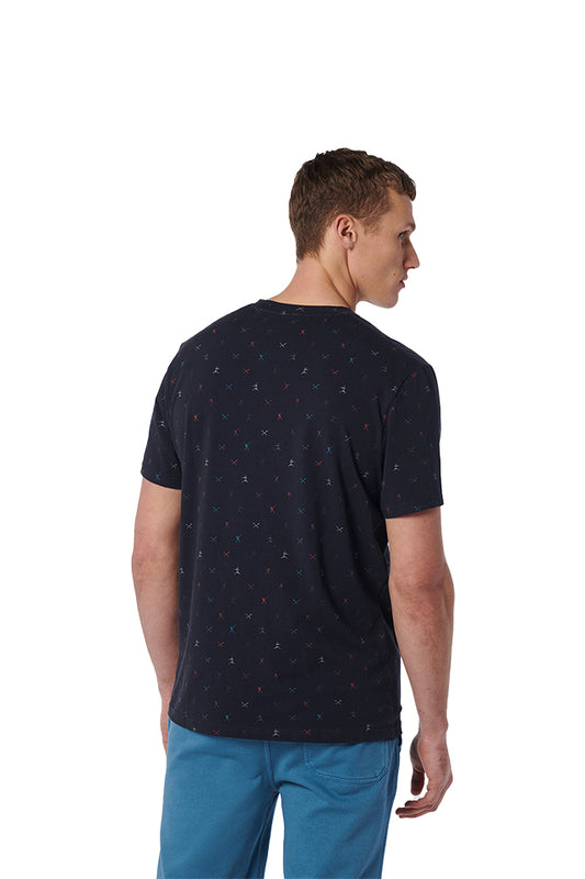 Allover Print Stretch Crew T-shirt