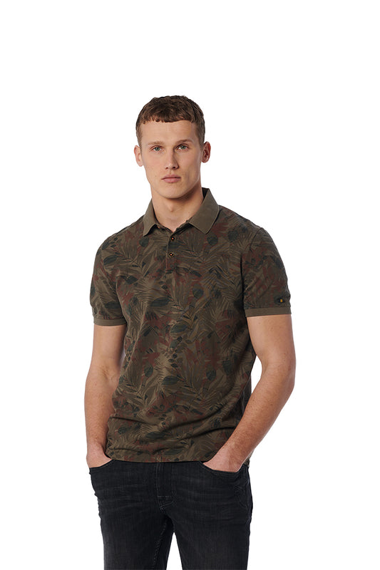 Allover Print Pique Polo