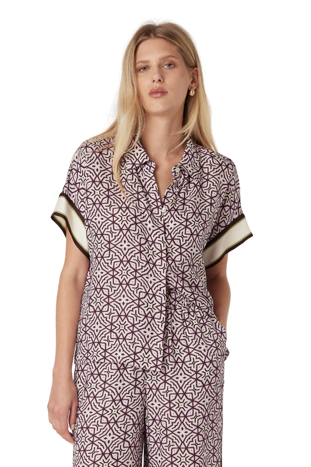 Nova Blouse - Lattice Print