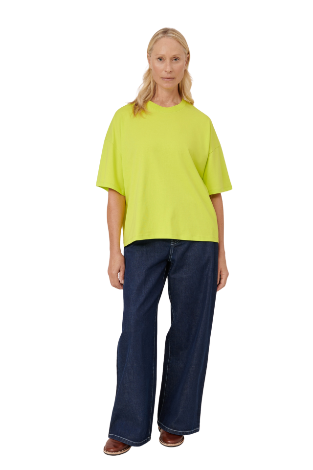Oversized Boxy Tee - Fluro Yellow