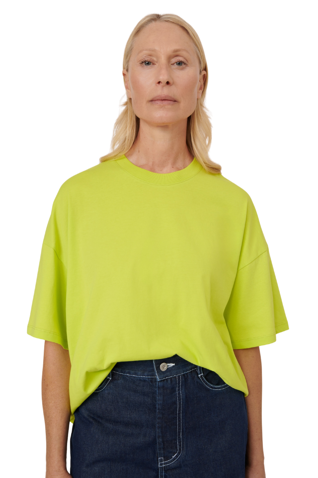 Oversized Boxy Tee - Fluro Yellow