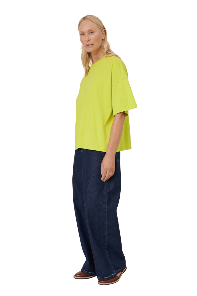 Oversized Boxy Tee - Fluro Yellow