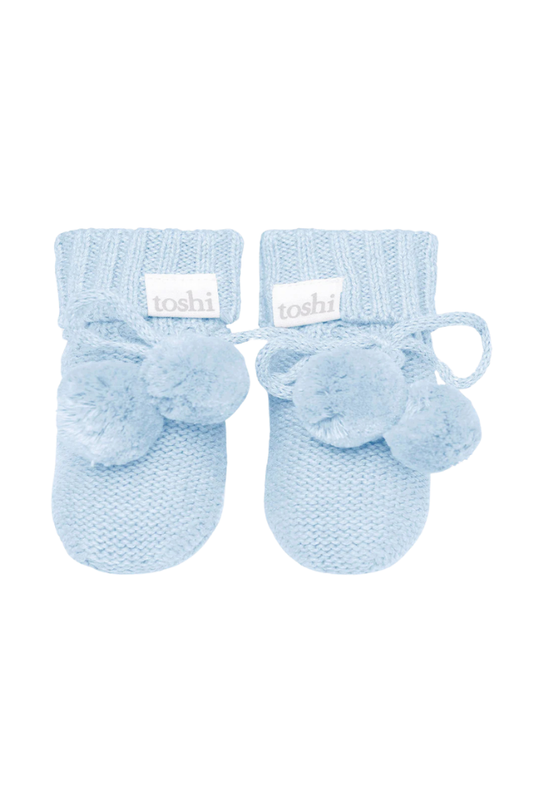 Organic Booties - Marley Bluebird