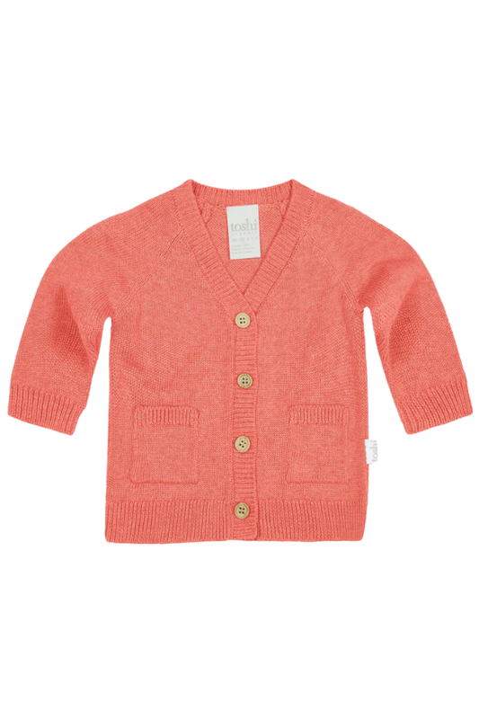 Organic Cardigan - Remy Paprika