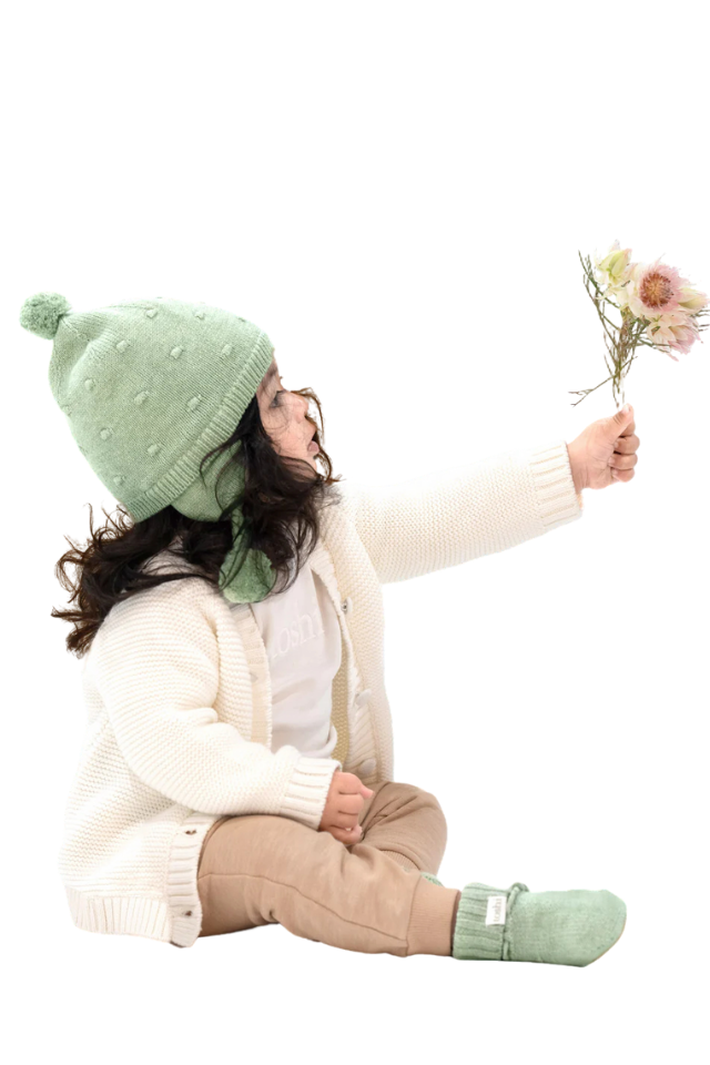 Organic Earmuff - Popcorn Matcha
