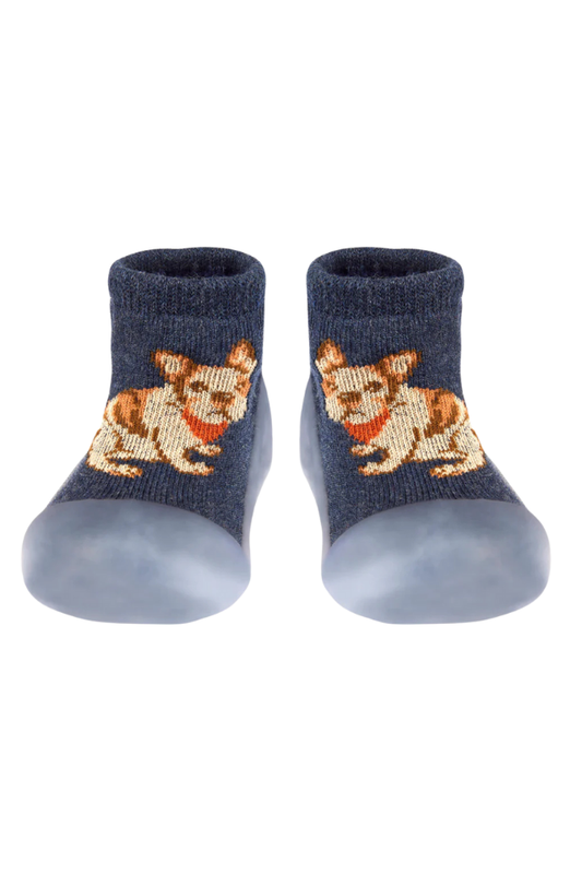 Organic Hybrid Walking Socks Jaquard Storytime - Frenchie