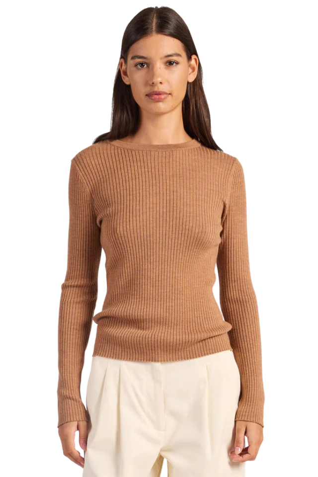Isle Merino Crew - Otter Tan