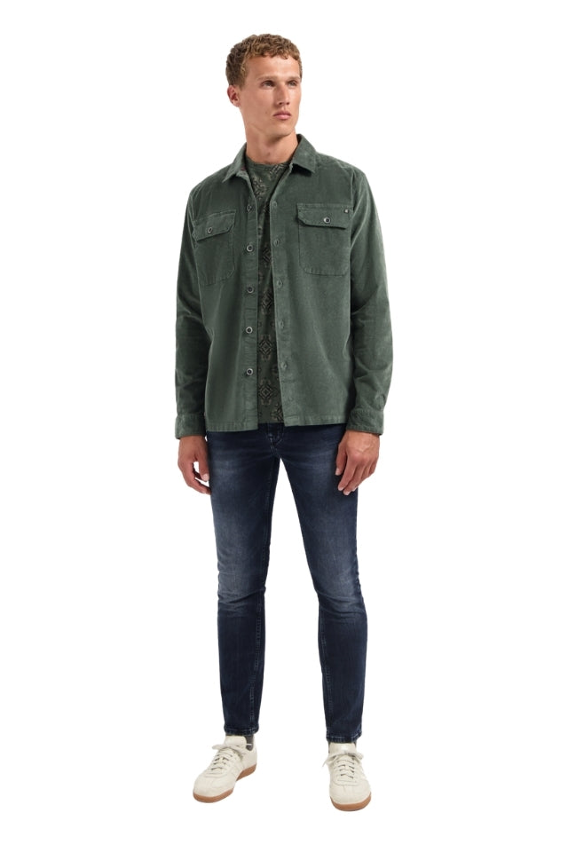 Overshirt Buttons Twill - Dark Green