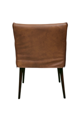 PURE Charles Leather Armchair - Matt Light Brown / Carbon Legs