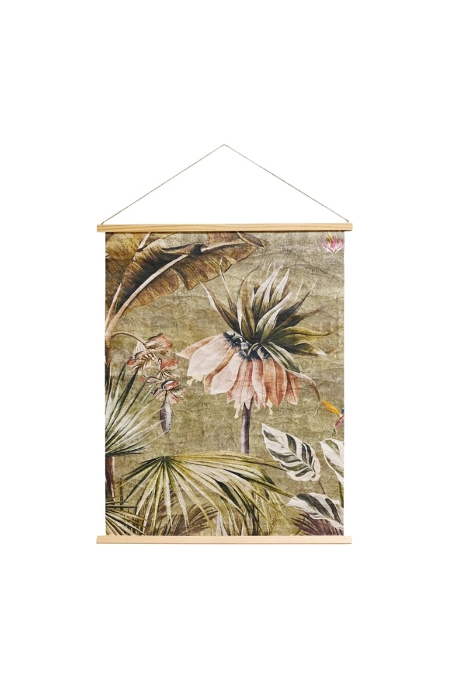 Hanging Paper Scroll Art - Blooming Eden