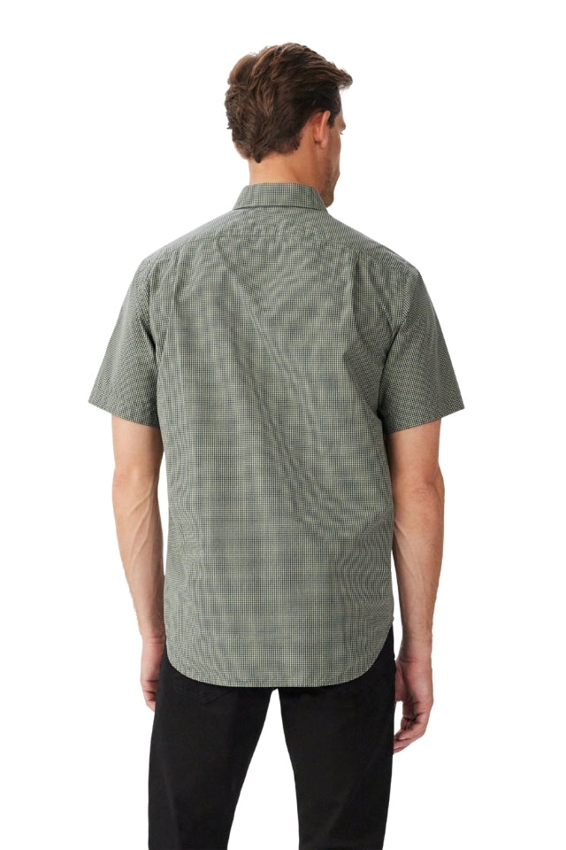 Parkes Regular Poplin Shirt - Sage/Navy
