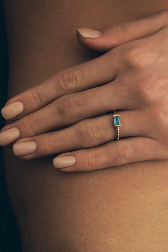 Pia Polished Ring - Topaz