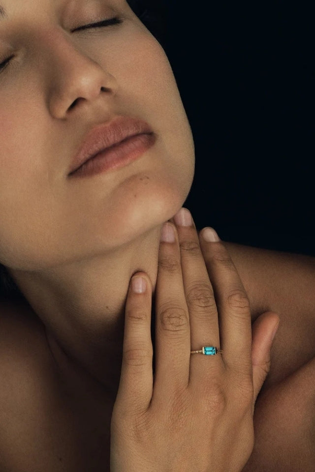 Pia Polished Ring - Topaz