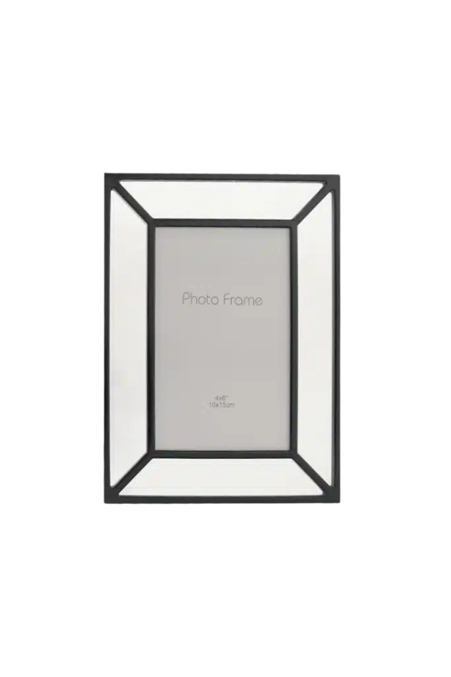 Picture Frame Mirror Black - 4x6