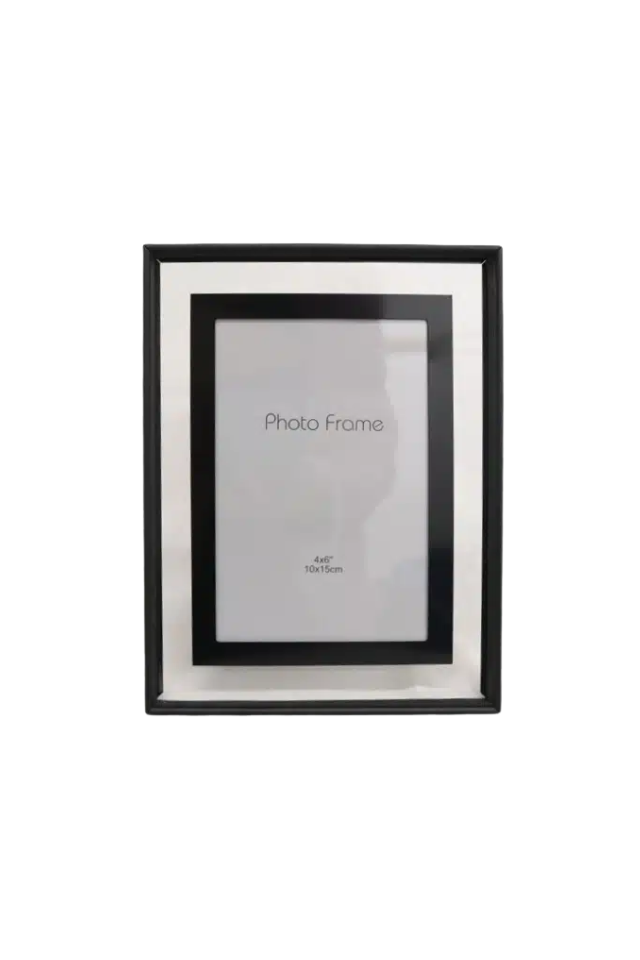 Picture Frame Black Polished Glass - 4x6