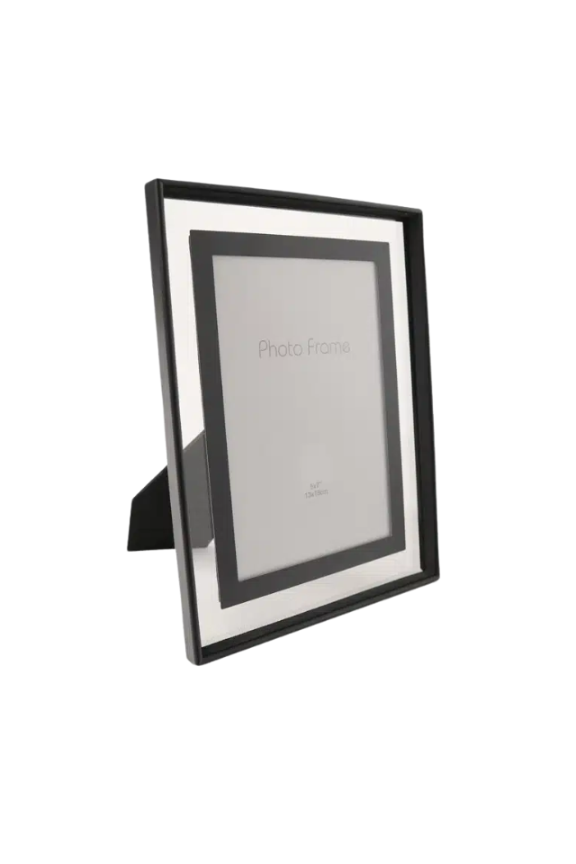 Picture Frame Black Polished Glass - 5x7