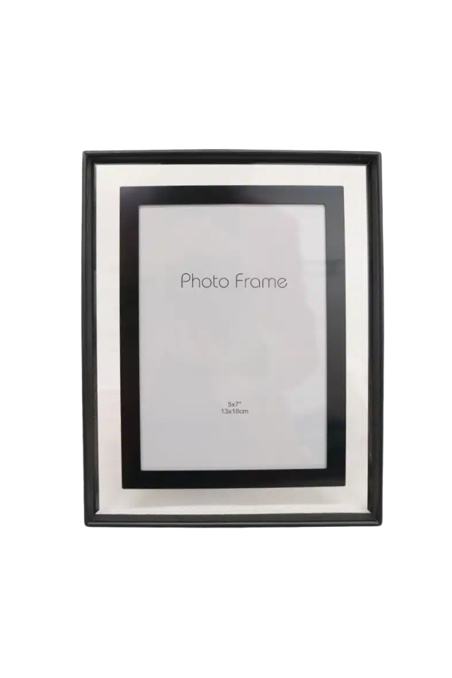 Picture Frame Black Polished Glass - 5x7