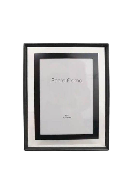Picture Frame Black Polished Glass - 5x7