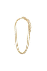Pilgrim 14222 Blossom Recycled Curb Chain Necklace Gold Plated