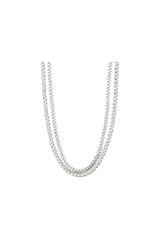 Pilgrim 14222 Blossom Recycled Curb Chain Necklace Silver Plated