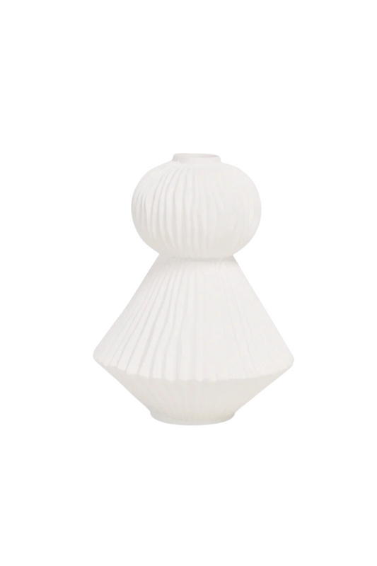 Pleated 2 Tier Round Vase