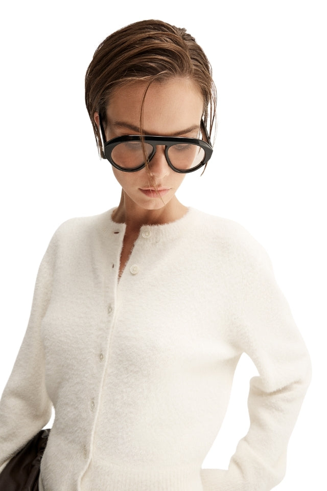 Posie Knit Cardigan - White