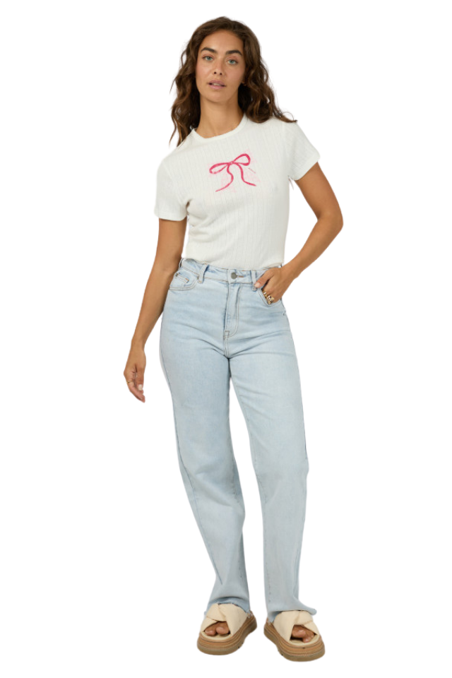 Postale Baby Tee - Vintage White