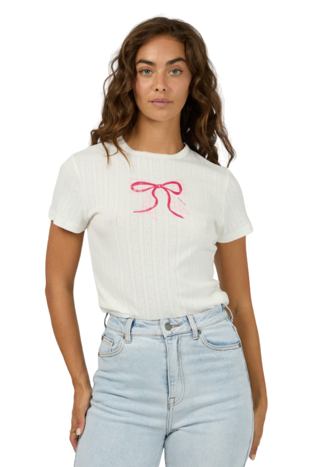 Postale Baby Tee - Vintage White