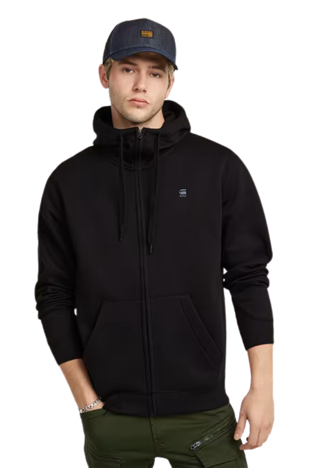 Premium Core Hooded Zip Sweat - Dk Black