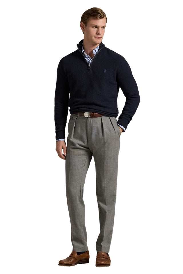 Quarter-Zip Sweater - Navy