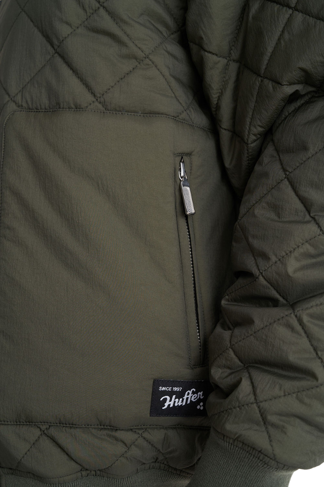 Quilted Longline Bomber Jkt