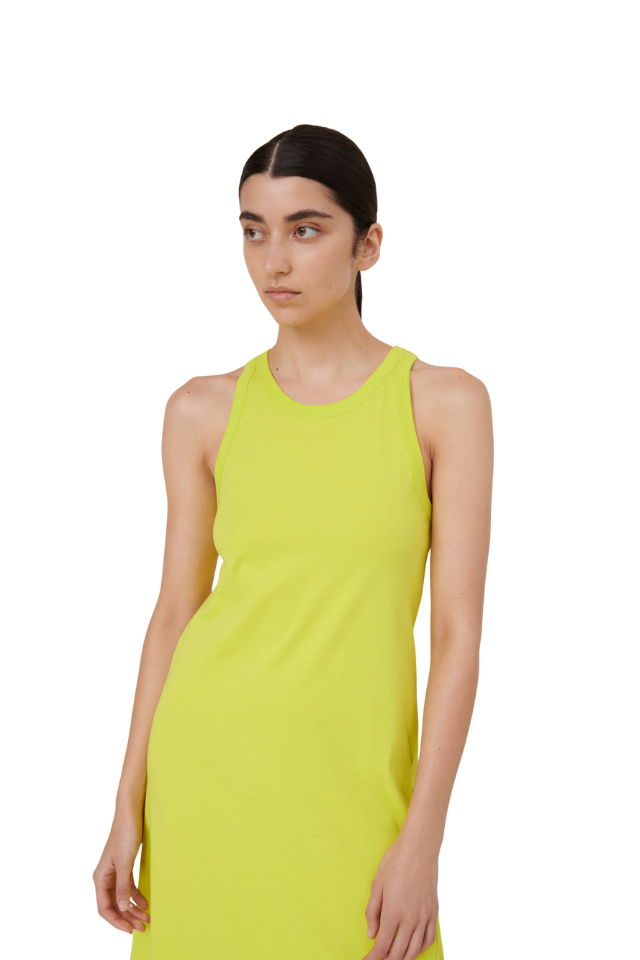 Racer Back Dress - Fluro Yellow